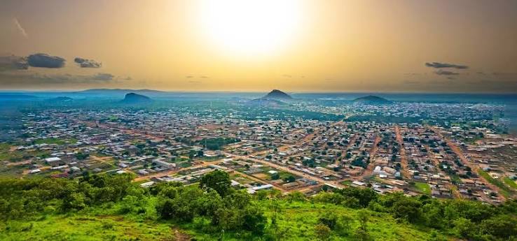 Korhogo au coucher du soleil